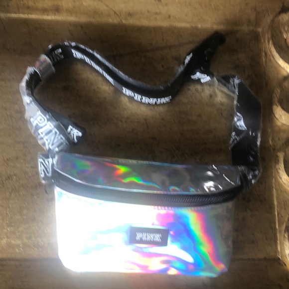 PINK Victoria's Secret Handbags - 💞NWOT PINK VS fanny pack in holographic color.